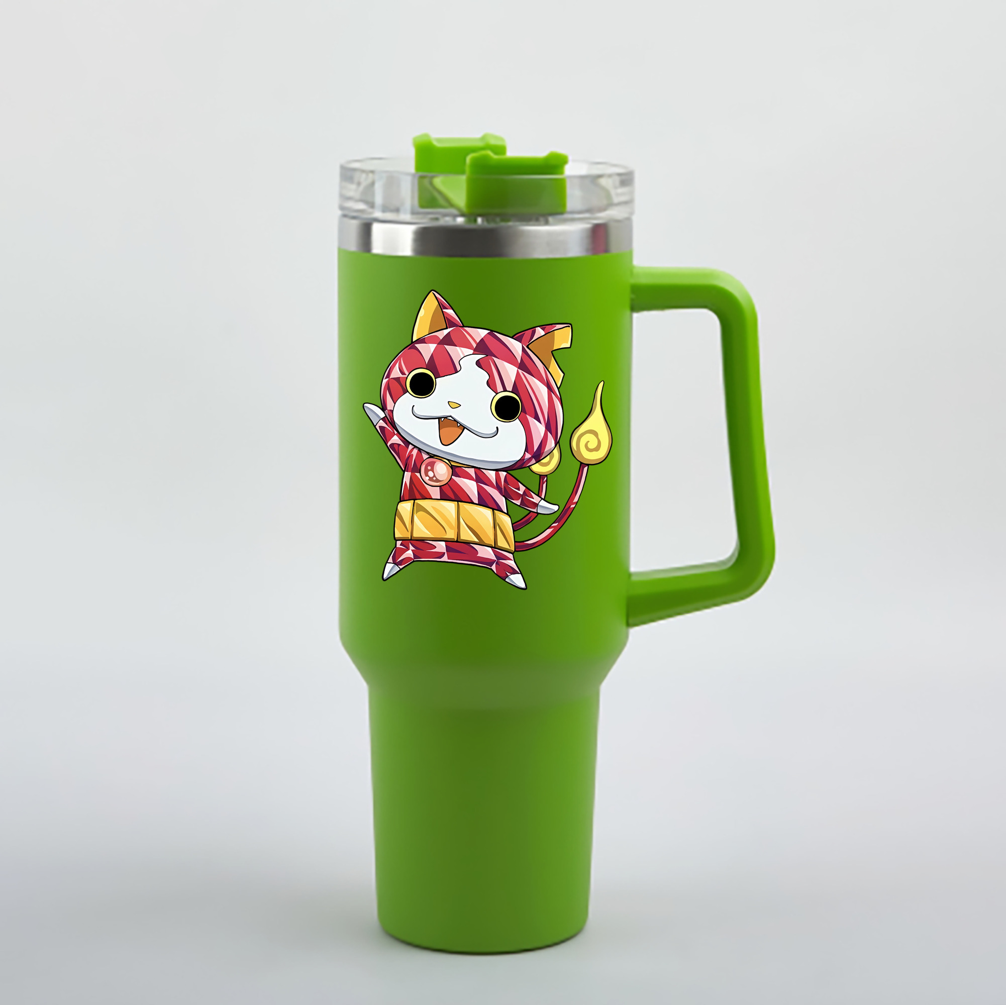 （画像用） 妖怪ウォッチ Yo-kai Watch 1200mL車用タンブラー - クリスタルステッカー（プラスチックストロー付き）